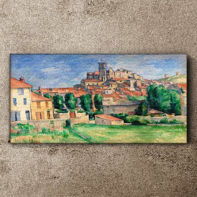 Foto leinwand Blick auf die Stadt mit viel Grün