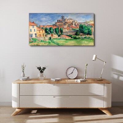 Foto leinwand Blick auf die Stadt mit viel Grün