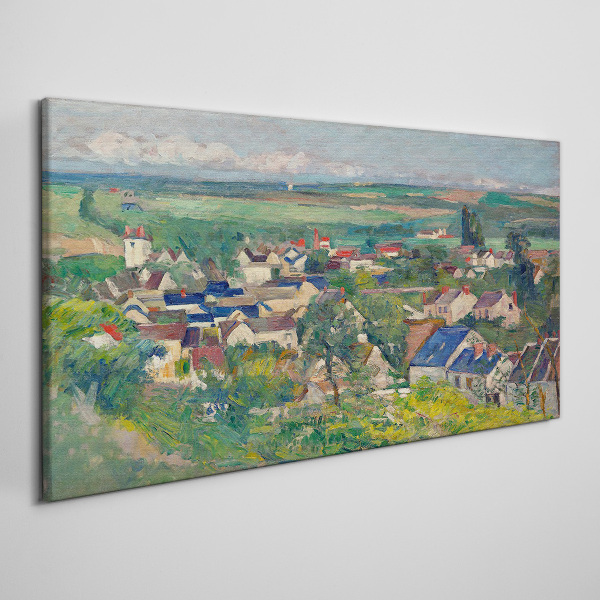 Foto auf leinwand Blick auf das Dorf bei Tageslicht