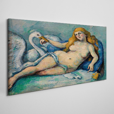 Foto auf leinwand Leda und der Schwan von Paul Cézanne