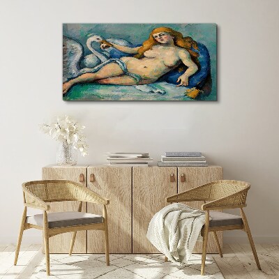 Foto auf leinwand Leda und der Schwan von Paul Cézanne