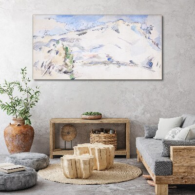Foto auf leinwand Berglandschaft in Pastelltönen
