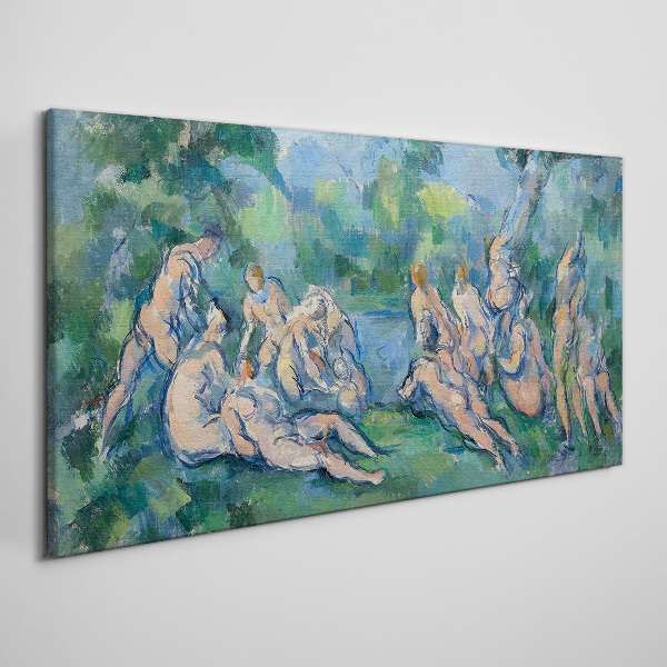 Leinwandbild Badegäste Paul Cézanne