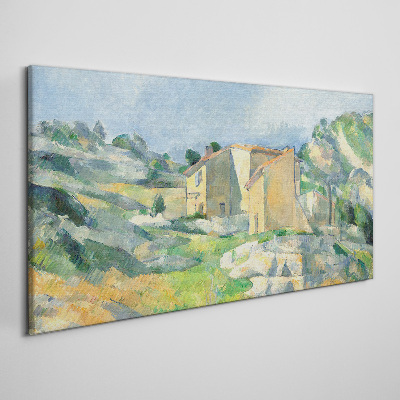 Foto auf leinwand Häuser auf dem Hügel