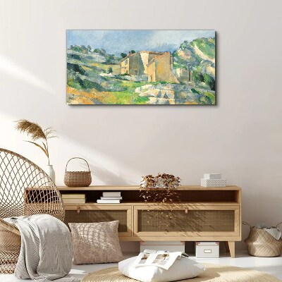 Foto auf leinwand Häuser auf dem Hügel