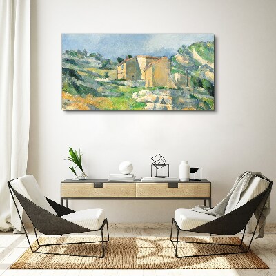 Foto auf leinwand Häuser auf dem Hügel