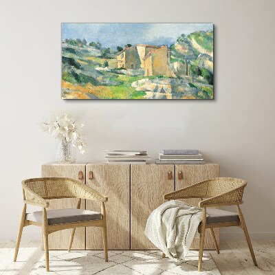 Foto auf leinwand Häuser auf dem Hügel