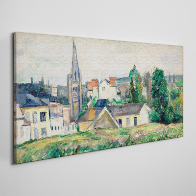 Wandbild Ländliche Landschaft mit einer Kirche