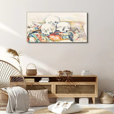 Foto auf leinwand Blumenstillleben mit Totenköpfen