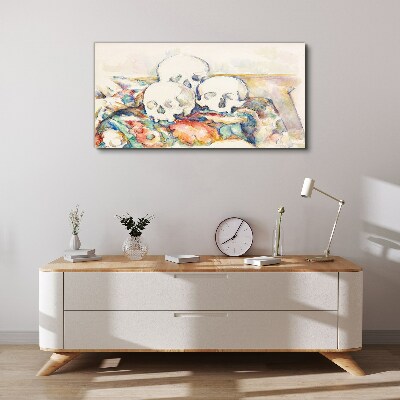 Foto auf leinwand Blumenstillleben mit Totenköpfen
