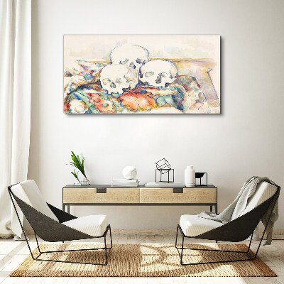 Foto auf leinwand Blumenstillleben mit Totenköpfen