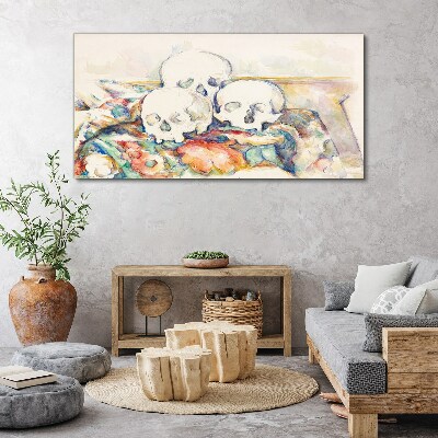 Foto auf leinwand Blumenstillleben mit Totenköpfen