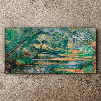 Foto auf leinwand Grüne Landschaft mit einem Fluss