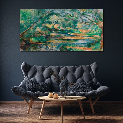 Foto auf leinwand Grüne Landschaft mit einem Fluss