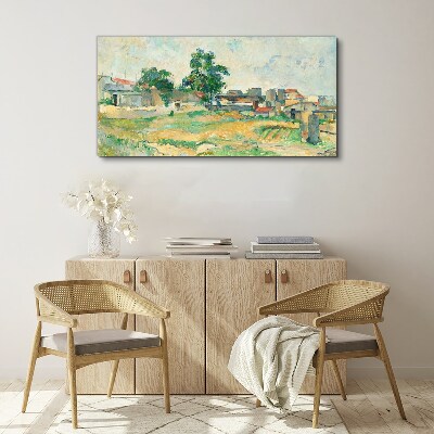 Foto auf leinwand Landschaft von Paris von Cézanne