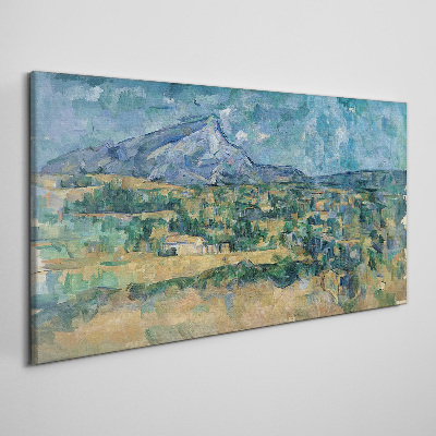 Foto auf leinwand Berglandschaft in Pastellfarben