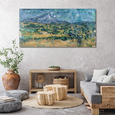 Foto auf leinwand Berglandschaft in Pastellfarben