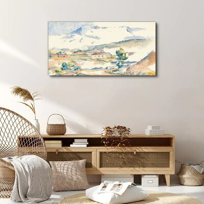 Foto auf leinwand Berglandschaft in Pastelltönen