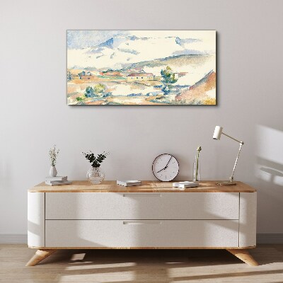 Foto auf leinwand Berglandschaft in Pastelltönen