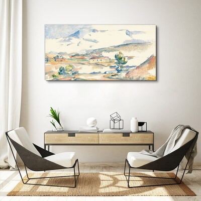 Foto auf leinwand Berglandschaft in Pastelltönen