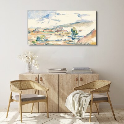 Foto auf leinwand Berglandschaft in Pastelltönen