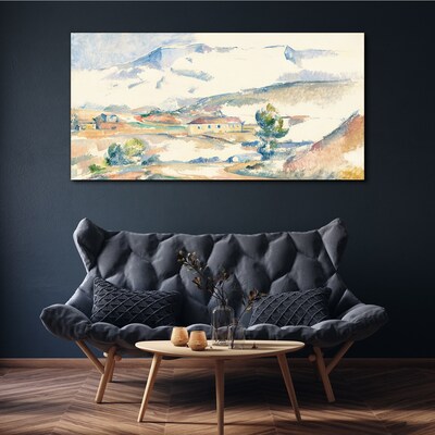 Foto auf leinwand Berglandschaft in Pastelltönen