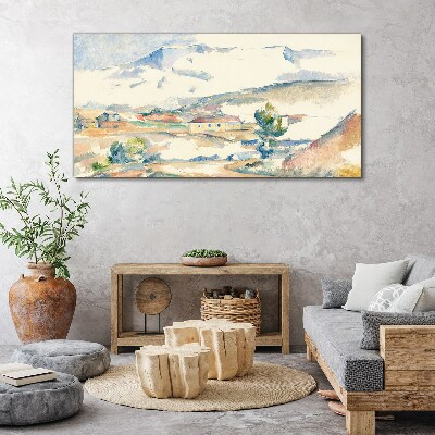Foto auf leinwand Berglandschaft in Pastelltönen