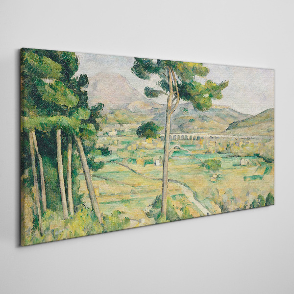 Foto auf leinwand Landschaft mit Bäumen