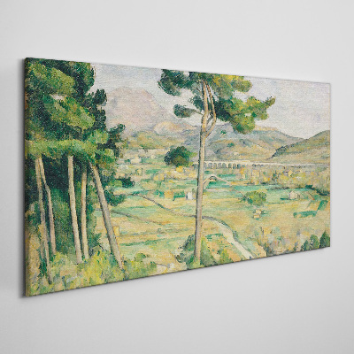 Foto auf leinwand Landschaft mit Bäumen