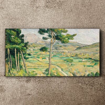Foto auf leinwand Landschaft mit Bäumen