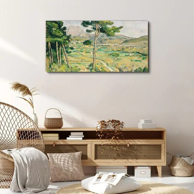 Foto auf leinwand Landschaft mit Bäumen