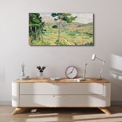 Foto auf leinwand Landschaft mit Bäumen