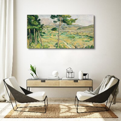 Foto auf leinwand Landschaft mit Bäumen
