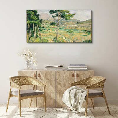 Foto auf leinwand Landschaft mit Bäumen