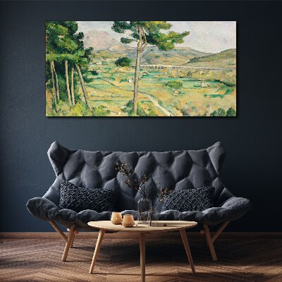 Foto auf leinwand Landschaft mit Bäumen