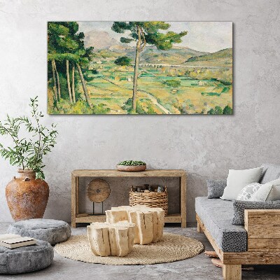 Foto auf leinwand Landschaft mit Bäumen
