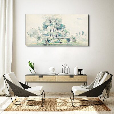 Foto auf leinwand Eine friedliche Landschaft in Pastelltönen