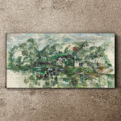 Wandbild Bei Waters Edge Cézanne