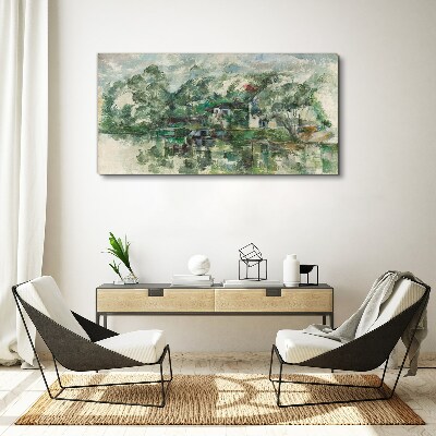 Wandbild Bei Waters Edge Cézanne