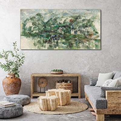 Wandbild Bei Waters Edge Cézanne