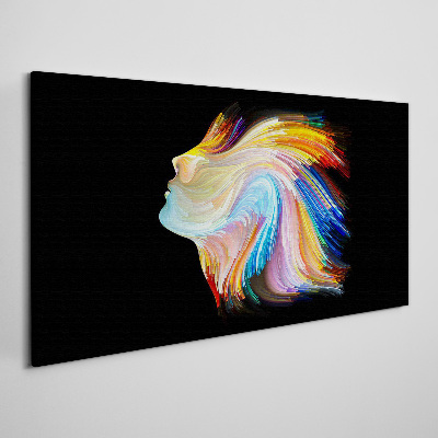 Foto auf leinwand Bunte Silhouette in Bewegung