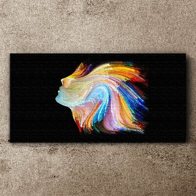 Foto auf leinwand Bunte Silhouette in Bewegung