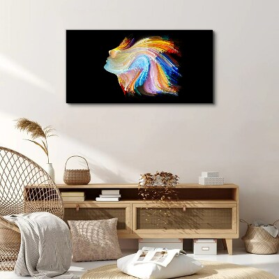 Foto auf leinwand Bunte Silhouette in Bewegung
