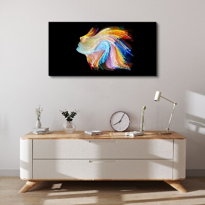 Foto auf leinwand Bunte Silhouette in Bewegung