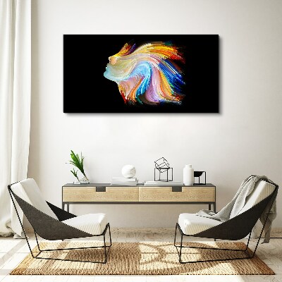 Foto auf leinwand Bunte Silhouette in Bewegung