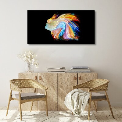 Foto auf leinwand Bunte Silhouette in Bewegung