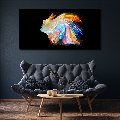 Foto auf leinwand Bunte Silhouette in Bewegung