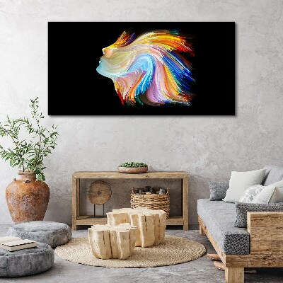 Foto auf leinwand Bunte Silhouette in Bewegung