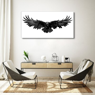 Bild auf leinwand Schwarzer Adler im Flug