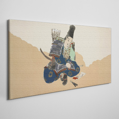 Foto auf leinwand Mann-Samurai-Bogen-Pfeil